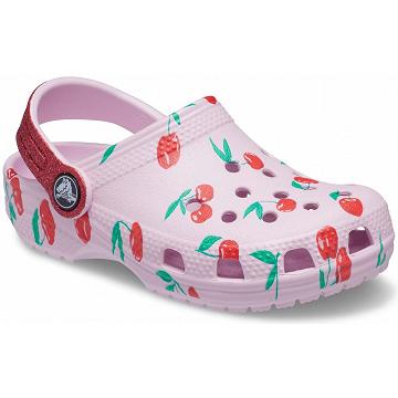 Crocs Klassiska Mat Print Clogs Pojke Rosa | Sverige 1367GSOL